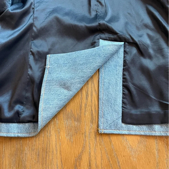 FRAME The Femme Denim Blazer Size 6 - Picture 13 of 14